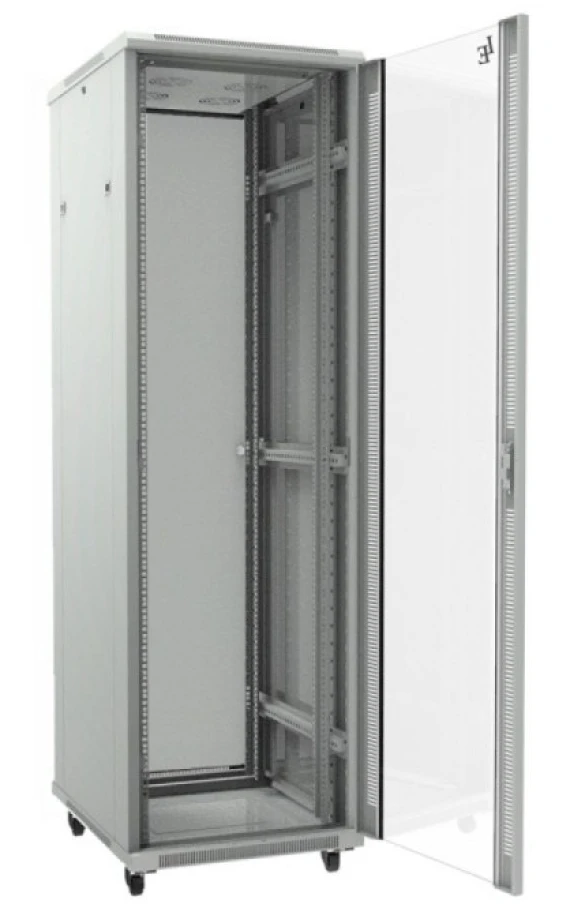 Шафа підлогова Adtek DE- 19" 42U-600-1000 сіра (DE-42U-600-1000-G) фото 6