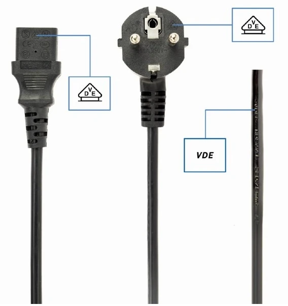 Кабель живлення Cablexpert PC-186-VDE-1.8M 1.8 м фото 4