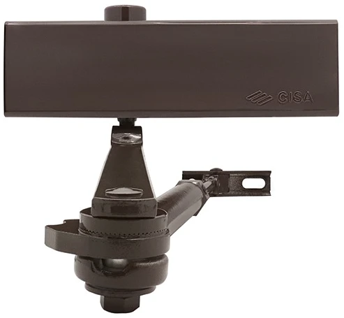 Доводчик дверной Cisa C1511.03.0.88 Professional Plus2 STD HO с фиксацией до 80 кг коричневый (37907) фото 2