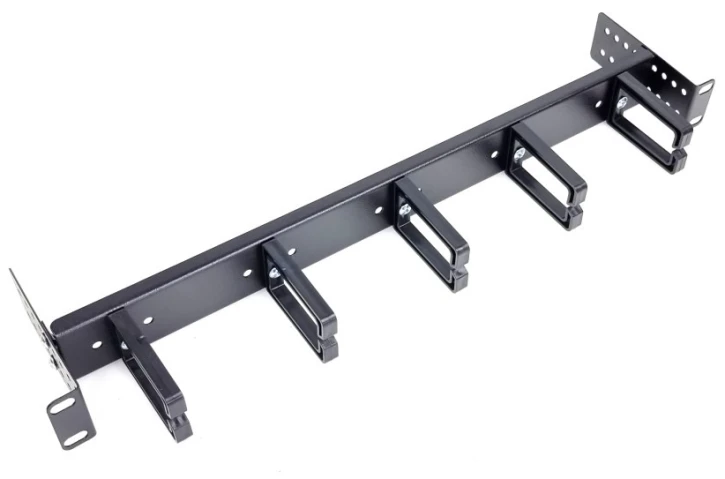 Кабельний органайзер E-server фронтальний, пластикові кільця, чорний (40020) фото 2