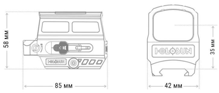 Коліматорний приціл Holosun Enclosed Elite HE512T-RD (747008) фото 8
