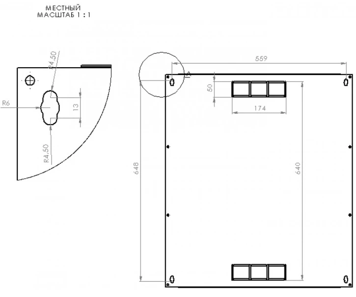 Шафа настінна CMS 15U, 600х500х773 мм L-type (UA-MGSW1L155B) фото 4