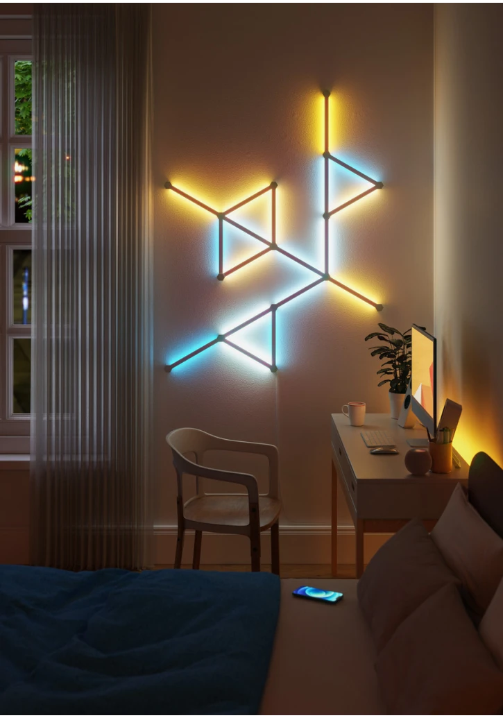 Розумна система освітлення Nanoleaf Lines Starter Kit Apple HomeKit 9 шт (NL59-K-0002LW-9PK-EU) фото 7