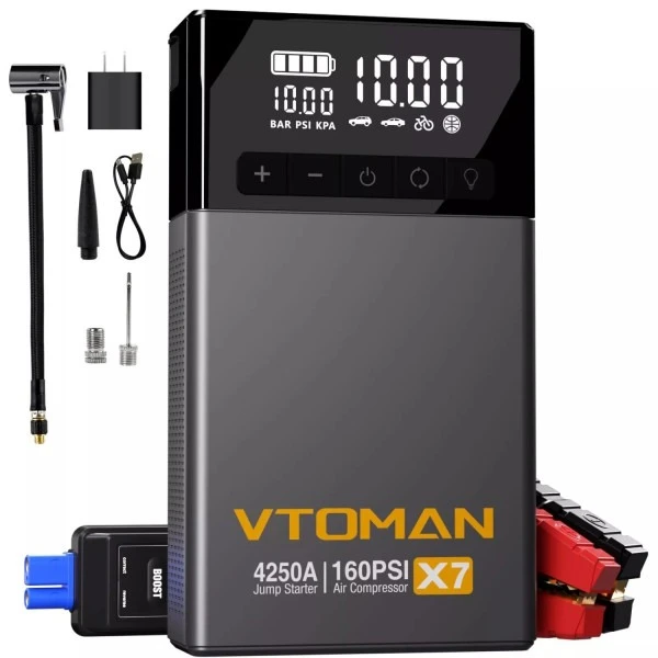 Автономное пусковое устройство Vtoman Jump Starter X7 4250A с компрессором 150PSI (X7_VTOMAN)