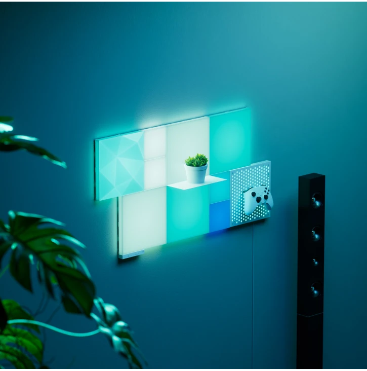 Дополнительный комплект панелей Nanoleaf Textured Squares Add-On с поддержкой HomeKit и Matter – 2 шт. (N8100E00-2TBS) фото 5