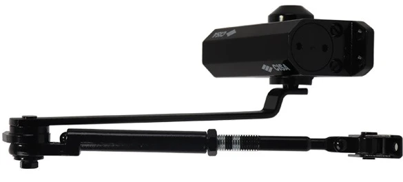 Доводчик дверний Cisa 60461.03.0.44 STD HO з фіксацією до 80 кг чорний (37898)