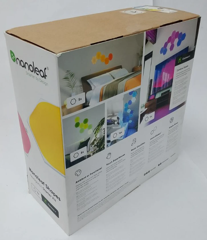 (Уценка) Умная система освещения Nanoleaf Shapes - Hexagon Starter Kit - 5 шт. фото 3