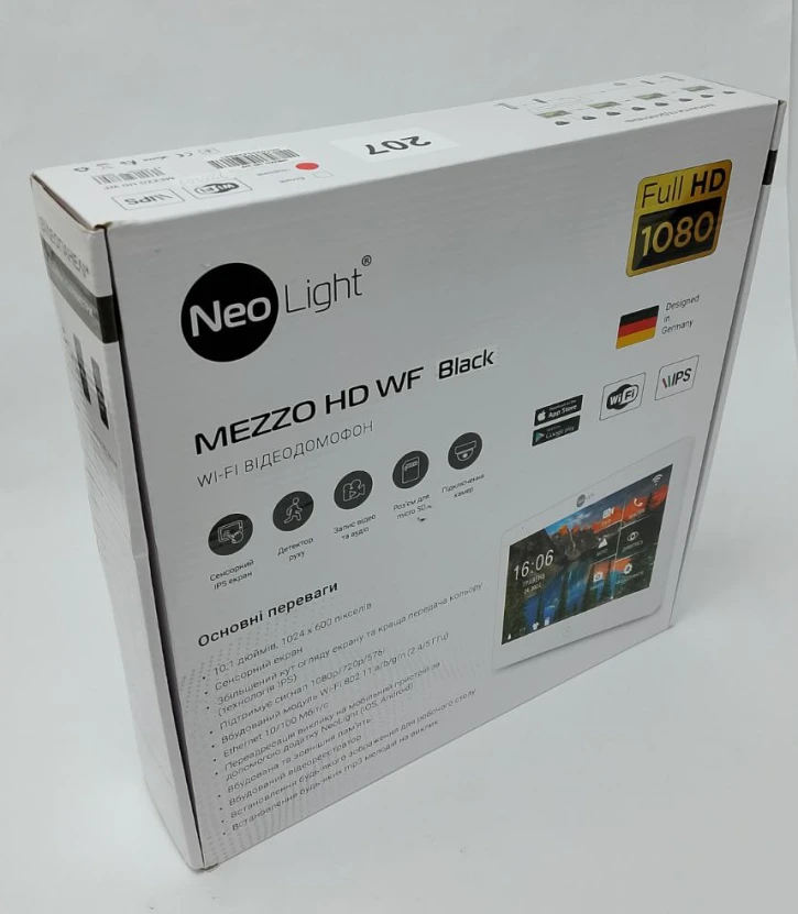 (Уценка) Видеодомофон Neolight MEZZO HD WF Black фото 7