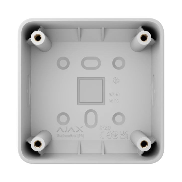 Коробка для наружного монтажа Ajax SurfaceBox для устройства LightSwitch или Outlet White (107589.293.WH)