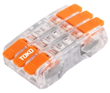 Клемна колодка прохідна Toko LT-662-3 3pin-3pin з натискним важелем