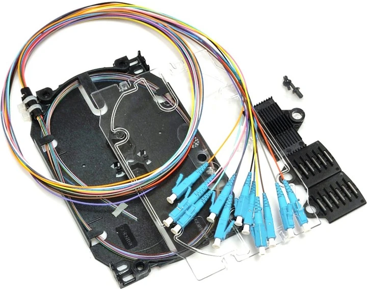 Комплект пігтейлів Corning LC/UPC MM (OM3) і стандартна сплайс-касета (SP12-03T-S8)