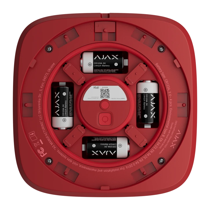 Бездротовий адресний пожежний оповіщувач світловий Ajax EN54 FireProtect (VAD) "ВИХІД" Red (161312.277.RD1) фото 6