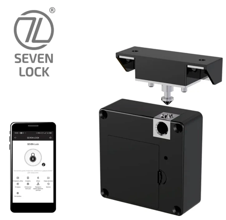 Меблевий замок RFID SEVEN Lock SL-7733B Bluetooth Black