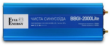 Інвертор Full Energy BBGI-2000 Lite з правильною синусоїдою Blue (248742) фото 3