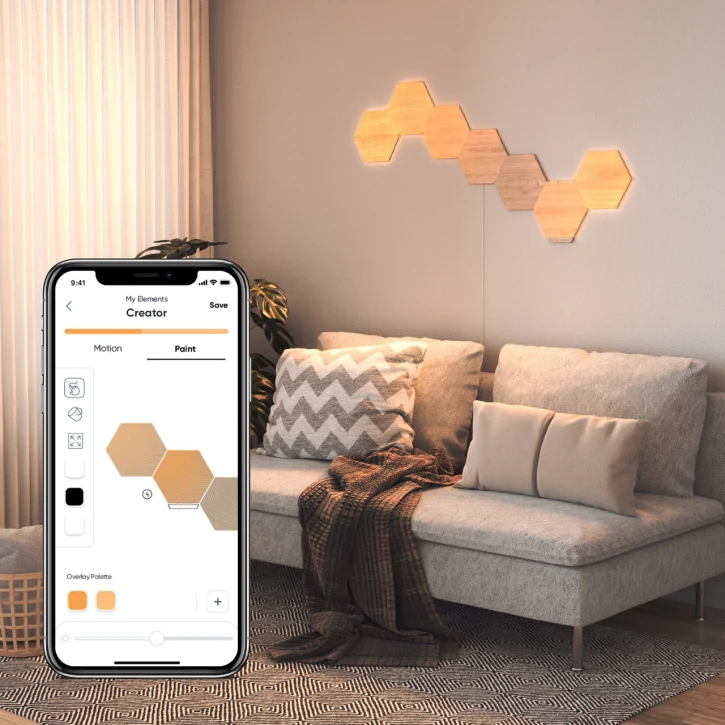 Додаткові панелі Nanoleaf Elements - Hexagons Expansion Pack Apple Homekit - 3 шт. (NL52-E-0001HB-3PK) фото 7