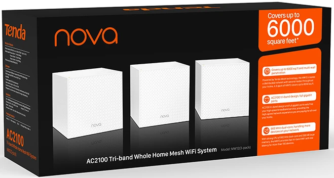 Mesh Wi-Fi система Tenda MW12 (MW12(3-pack)) фото 4