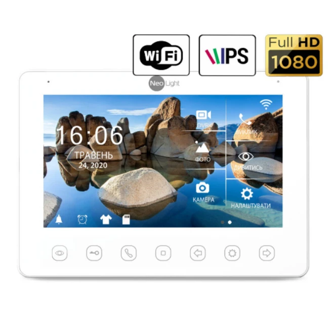 Комплект видеодомофона Neolight NeoKIT HD+ WiFi Silver фото 3