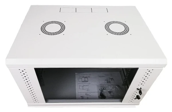 Шафа навісна E-server 12U, 600х500х637 скло (ES-Е1250G) фото 4