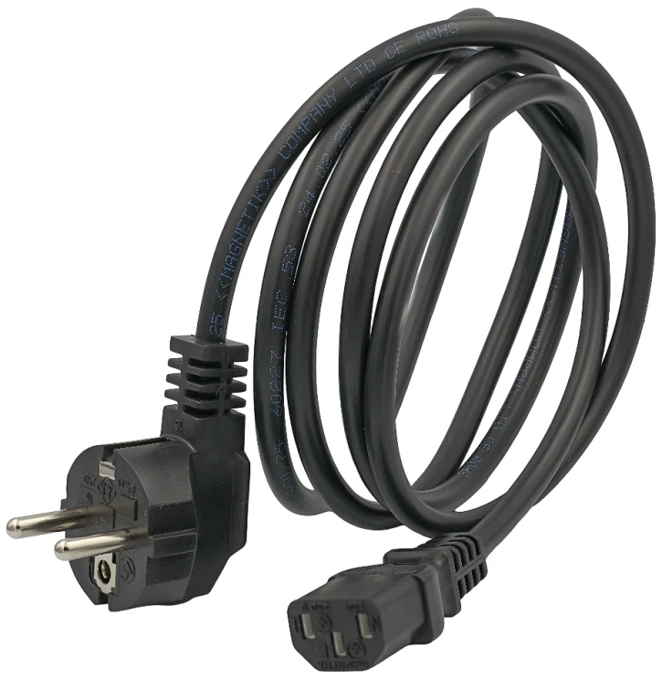 Кабель живлення Kingda С13-CEE 7/7 1 м (CMS-PC6065-0.75-1m) фото 6