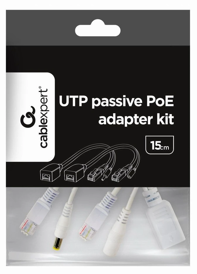 PoE-сплітер Cablexpert PP12-POE-0.15M-W фото 3