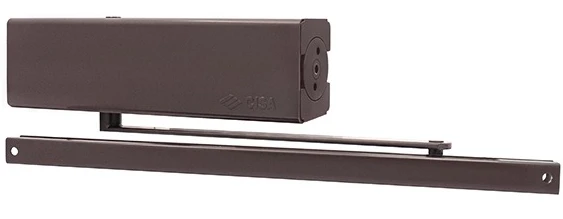 Доводчик дверной Cisa D5210.03.0.88 BC SLD HO с фиксацией до 80 кг коричневый (39992)