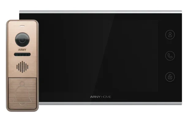 Комплект відеодомофону Arny AVD-7342A Black/Bronze