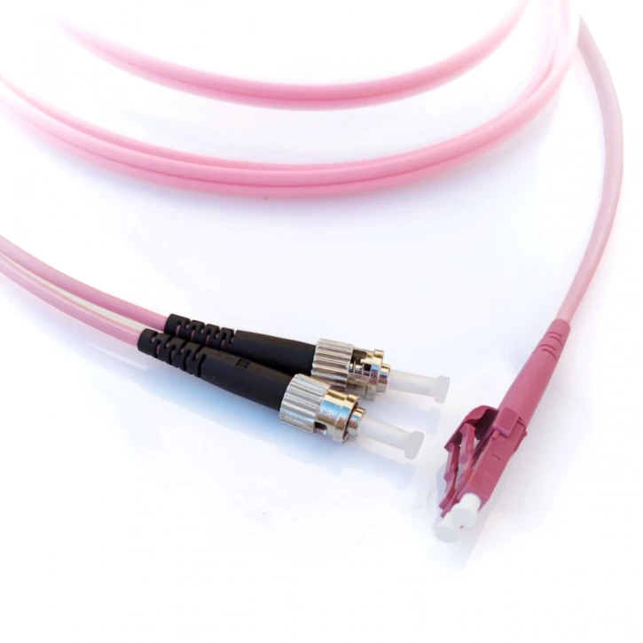 Патч-корд оптический CMS ST/UPC-LC/UPC MM (OM4) 2m Duplex (UPC-2STLC(MM-OM4)D(ON))