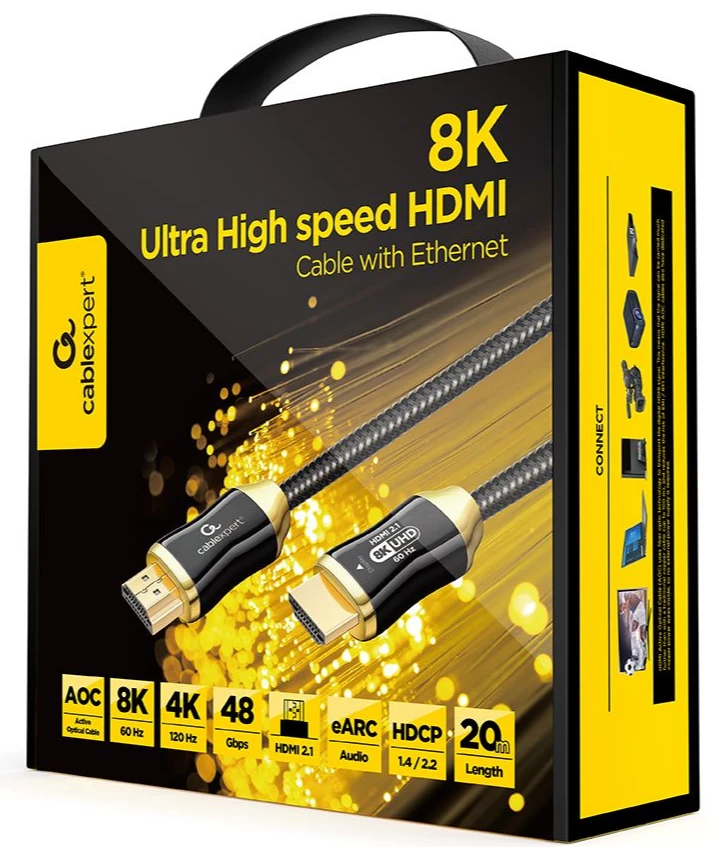Кабель Cablexpert HDMI-HDMI V.2.1, 20 м (CCBP-HDMI8K-AOC-20M) фото 3
