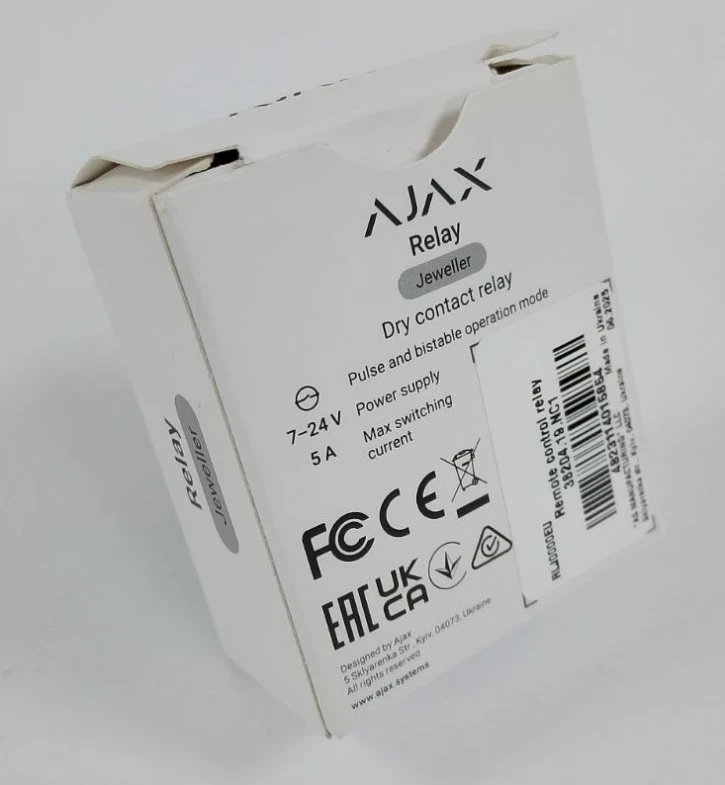(Уцінка) Бездротове реле з сухим контактом Ajax Relay для управління приладами фото 2