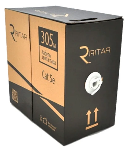 Кабель вита пара Ritar КНПП UTP (4×2×0.51) 4p 24 AWG 305 м з дротом