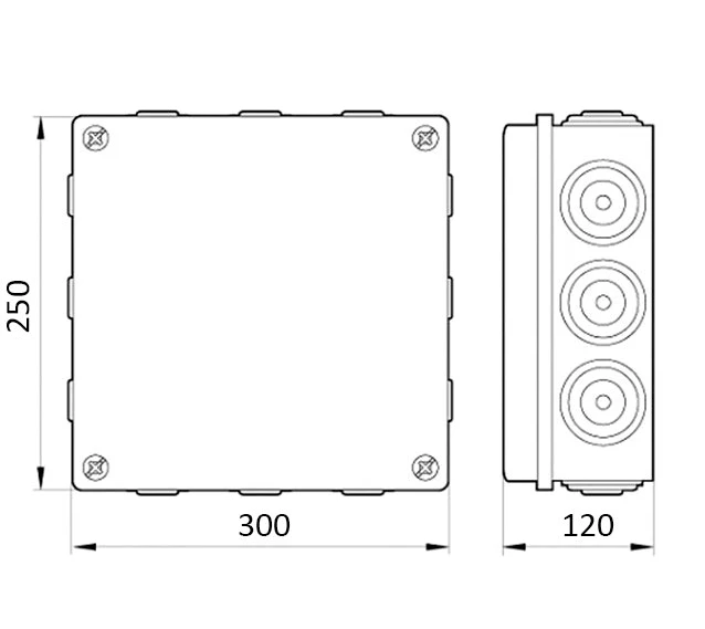 Розподільна коробка E.Next e.db.pro.300.250.120 300х250х120мм (p016010) фото 2