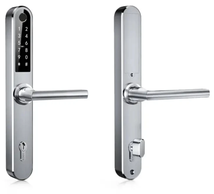 Умный дверной биометрический замок SEVEN LOCK SL-7761BF EN Silver фото 2