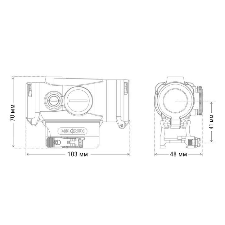 Коліматорний приціл Holosun HE530G-RD (747014) фото 6