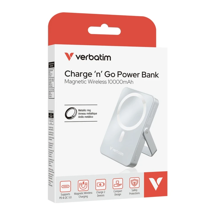 УМБ Verbatim Charge 'n' Go Power Bank with Stand 10000mAh (32259) фото 3