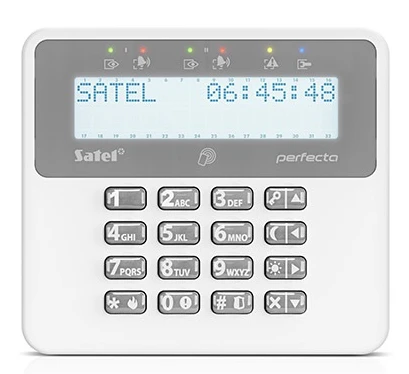 Клавіатура Satel PRF-LCD-A2 White