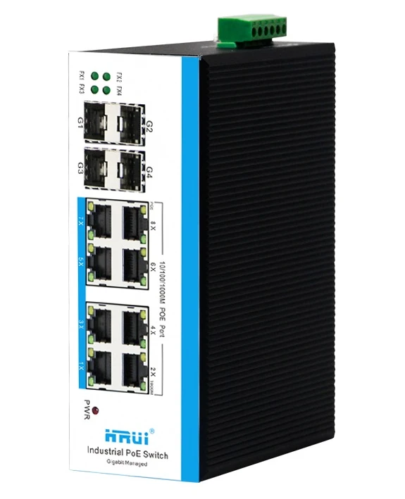 (Уценка) Управляемый POE коммутатор HongRui HR600M-ATG-84F-SFP 12-портовый фото 10