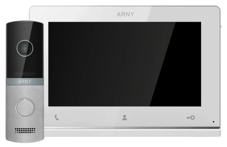 Комплект відеодомофону Arny AVD-7123 White/Silver