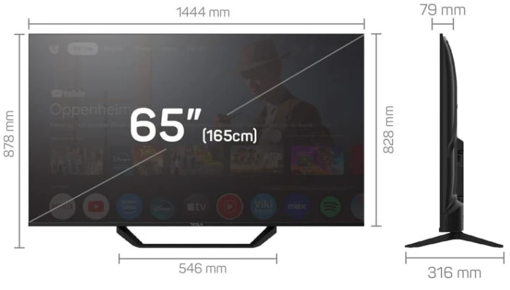 Телевізор Tesla 65E655BUS фото 14