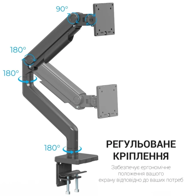 Настольный крепеж для монитора Officepro MA712B Black фото 2