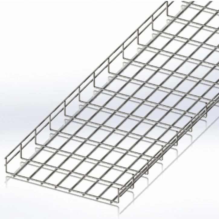 Лоток сітчастий CMS WBC 400х50 дріт Ø5 мм, білий цинк, 2,5м (CMS-WBC5-40050Z)