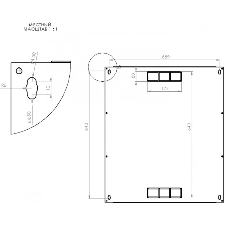 Шафа настінна CMS 15U Gray (UA-MGSWL155G) фото 7