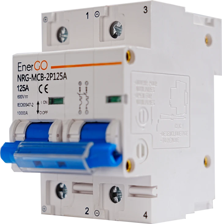 Автоматичний вимикач EnerGo NRG-MCB-2P125A White фото 2