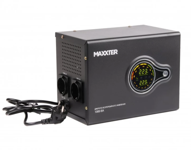 ДБЖ Maxxter MX-HI-PSW1000-01 Black