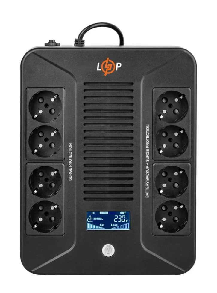 ДБЖ LogicPower LP-UL800VA-8PS (480Вт) Black (16161)