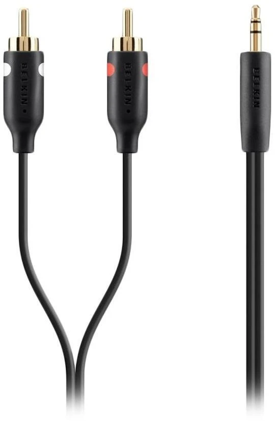 Кабель Belkin 2xRCA M/M 3.5 мм 2 м Black (F3Y116BT2M)