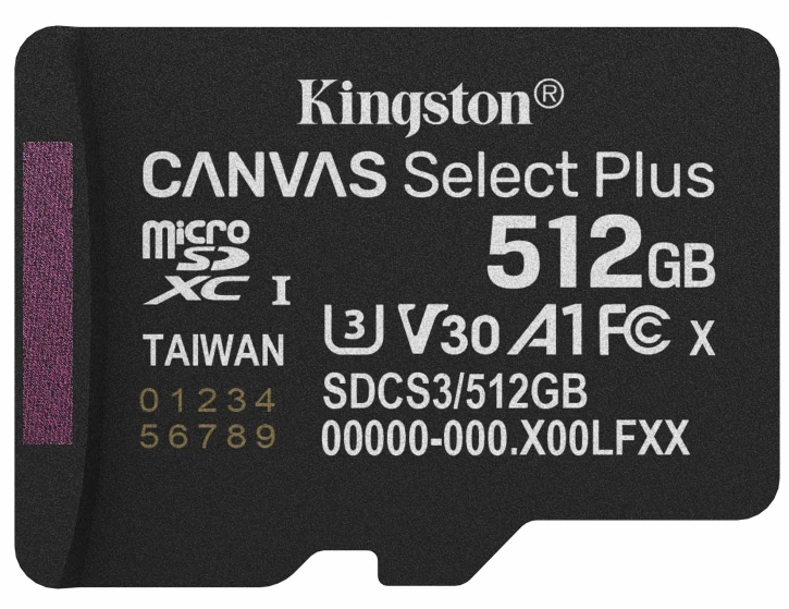 Карта пам'яті Kingston MicroSDXC 512GB UHS-I Class 10 (SDCS3/512GBSP)