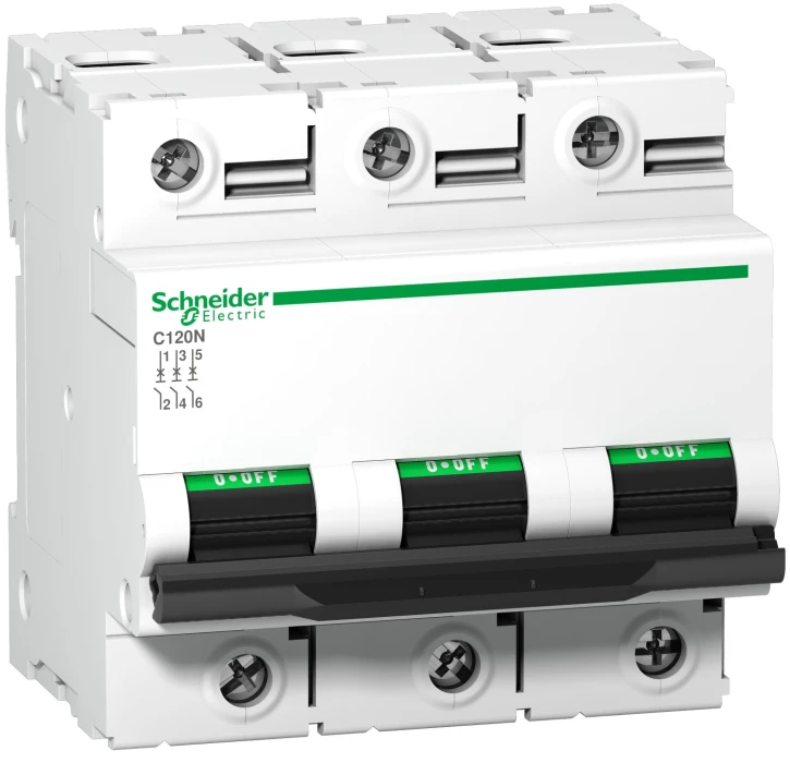 Автоматический выключатель Schneider Electric Acti9 C120N (3P, 80A, C, 10kA) (A9N18365)
