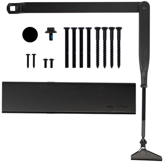 Доводчик дверной Cisa C1510.03.0.90 Professional Plus2 STD до 80 кг FIRE черный (37904) фото 5