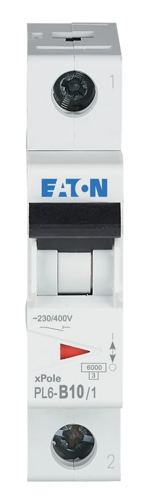 Автоматичний вимикач Eaton PL6-B10/1 (1P, В, 10 А, 6 кА) White (286519) фото 2