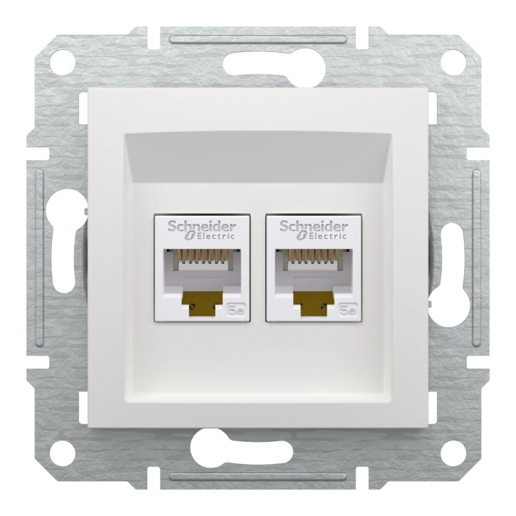 Розетка Schneider Electric EPH4470121 Asfora RJ45, Cat.5е, UTP White